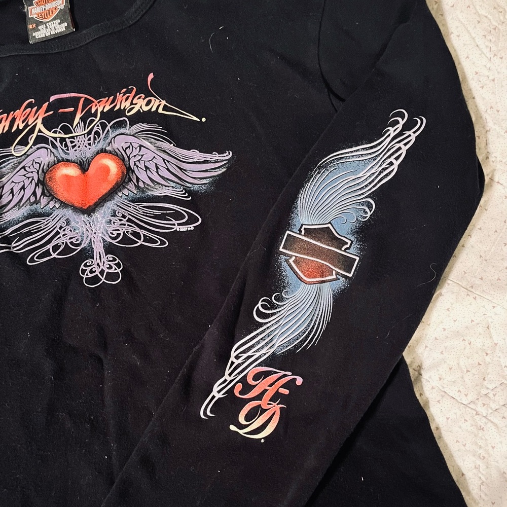 Harley-Davidson Long Sleeve Top sz 2X - Picture 5 of 7